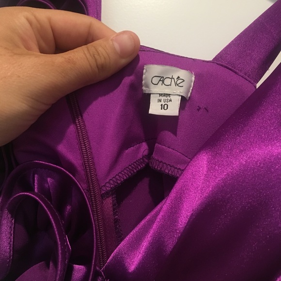 Purple Cachè Evening Gown - Picture 4 of 5